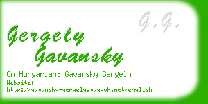 gergely gavansky business card